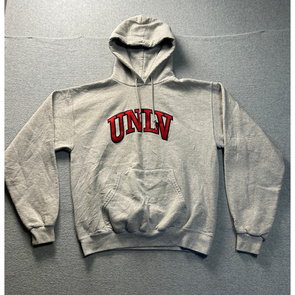 Champion UNLV Rebels Hoodie Mens Medium Gray Pullover College Fleece Sweatshirt
